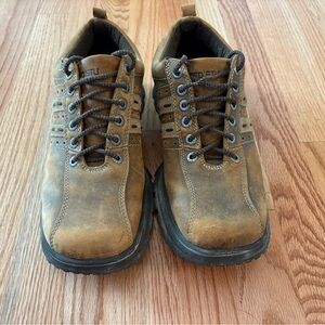 Super comfortable Men’s Bed Stu Brown Leather Oxfords with Rugged Design.